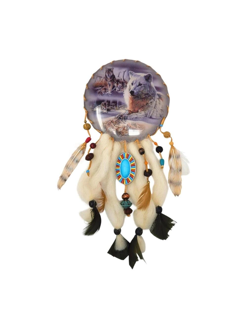 Hamilton Collection Majestic Spirit BLESSINGS OF THE SACRED WOLF Dreamcatcher